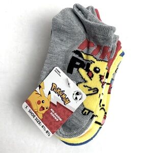 Pokémon Boys No Show Socks 6 Pairs Size S(4.5-8.5)